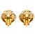 Orecchini a clip rotondi placcati oro Chanel Gold CC D'oro - vista 2