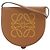 Borsa a tracolla LOEWE Mini Anagram Heel in pelle di vitello liscia marrone