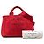 Prada Red Small Canvas Canapa Logo Tote Rot - Ansicht 7