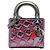 Dior Gray Anselm Reyle Mini Metallic Lambskin Cannage Lady Dior Marrone Grigio antracite