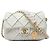 Chanel White Mini Pleated Calfskin Chain Soul Flap Bianco Crudo