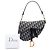 Borsa Saddle Dior in tela Oblique blu - vista 7