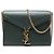 Borsa Saint Laurent Cassandra con chiusura monogramma in pelle di vitello liscia verde Verde scuro
