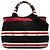 Prada Borsa Tote Small Canvas Canapa Logo Stripes Nera Nero