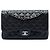 Chanel Black Jumbo Classic Caviar Double Flap Schwarz