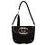 Borsa a tracolla con patta Gucci Black Small GG Canvas Britt Tassel Nero