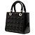 Dior Black Medium Patent Cannage Lady Dior Nero - vista 2