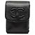 Portacigarette Chanel Black CC Caviar Nero