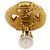 Orecchini a clip rotondi placcati oro Chanel Gold CC D'oro - vista 11