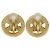 Orecchini a clip rotondi placcati oro Chanel Gold CC D'oro - vista 2