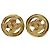 Orecchini a clip rotondi placcati oro Chanel Gold CC D'oro - vista 6