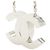 Collana Specchio Chanel CC in Ottone e Pelle d'Agnello Argentata Argento - vista 2