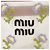 Sac à main Miu Miu en maille brodée avec garnitures en cuir blanc - vue 5