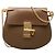 Chloé Drew Crossbody Mini in pelle di vitello liscia e grana Marrone