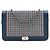 Portafoglio Chanel Boy Wallet On Chain in pelle d'agnello blu con cristalli Blu navy