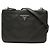 Prada Borsa crossbody a doppia zip in Vitello Phenix nero