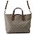 Gucci GG Supreme Leder-Tote-Bag Braun Beige