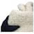 Borsa Tote piccola Prada Triangle in shearling Bianco - vista 8