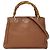 Borsa a mano in pelle Gucci Bamboo Marrone