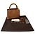 Borsa a mano in pelle Gucci Bamboo Marrone - vista 7