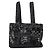 Mini borsa a mano Chanel nera con paillettes e perline Nero