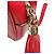 Borsa a tracolla Small Disco in pelle Gucci Soho Rosso - vista 8