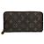Cartera Zippy Larga Monogram Canvas Louis Vuitton Castaño Monograma