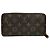 Cartera Zippy Larga Monogram Canvas Louis Vuitton Castaño Monograma - vista 2
