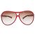 Óculos de sol aviador oversized MARC JACOBS vermelhos com lentes degradê marrom retrô