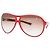 Óculos de sol aviador oversized MARC JACOBS vermelhos com lentes degradê marrom retrô - vista 3