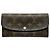 Louis Vuitton Portefeuille Emilie Long Wallet Marrone Monogramma