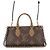 Borsa a mano OnTheGo EW con catena Louis Vuitton Monogram Reverse Giant Rosso