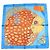 Hermès Grands Fonds II Detail Foulard Seta 90cm Blu Bianco Arancione Giallo