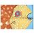 Hermès Grands Fonds II Detail Foulard Seta 90cm Blu Bianco Arancione Giallo - vista 7