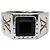 Louis Vuitton Ring Schwarz Silber Lackleder