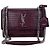 Borsa a tracolla Saint Laurent Sunset Medium in pelle goffrata croc Burgundy Rosso Bordò