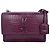 Borsa a tracolla Saint Laurent Sunset Medium in pelle goffrata croc Burgundy Rosso Bordò - vista 2