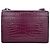 Borsa a tracolla Saint Laurent Sunset Medium in pelle goffrata croc Burgundy Rosso Bordò - vista 6