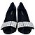 Décolleté peep-toe in raso nero con cristalli Louis Vuitton - vista 2