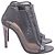 Stivaletti Trouble Open-Tie di Christian Louboutin in mesh nero