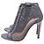 Stivaletti Trouble Open-Tie di Christian Louboutin in mesh nero - vista 5