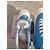 Autre Marque Maison Kitsuné Blaue Low-Top-Sneaker aus Canvas mit Fuchs-Patch Weiß - Ansicht 5