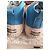 Autre Marque Maison Kitsuné Blaue Low-Top-Sneaker aus Canvas mit Fuchs-Patch Weiß - Ansicht 6