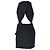Iro Yasmina Cut-Out Tweed Mini Black Cotton Negro - vista 3