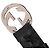 Logo Interlocking G Gucci in tono argento in pelle nera Nero - vista 7