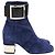 Botines con hebilla So Vivier de Roger Vivier en ante azul marino