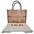 Sac Dior Book Tote Medium Toile de Jouy Brodé en Toile Rose - vue 2