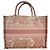 Sac Dior Book Tote Medium Toile de Jouy Brodé en Toile Rose - vue 8