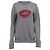 Sudadera Dries Van Noten de algodón gris con lentejuelas en forma de labios