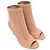 Gianvito Rossi Vires Open-Toe Stretch-Knit Stiefeletten aus nude Polyester - Ansicht 4